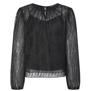 질스튜어트뉴욕   26SS  글리터장식 긴팔블라우스 JSBL6B220BK