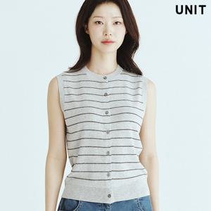 [유닛] 멜란지그레이 엘바 니트 베스트 UFLKVE260N-78