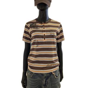 [지프](여전용)멀티스트라이프 헨리넥 반팔티(JR2TSF112)