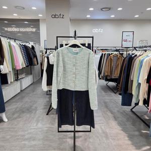[ab.f.z]AFA2NJ31/봄 인기 짱 캐주얼 트위드 스판 숏 자켓-IC_IC