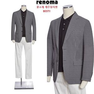 레노마 여름 쿨소재 블랙앤화이트 하운드체크 캐주얼자켓ASBJ63 LDA