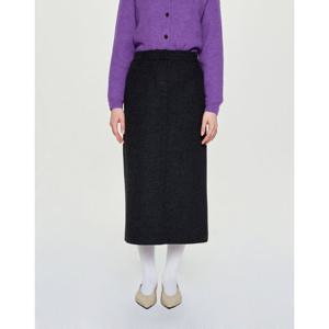 헤지스 여성  시즌오프차콜그레이 멜란지 울혼방 밴딩스커트 HSSK5D104CG