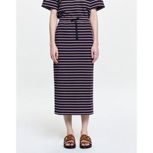 헤지스 여성 26SS SET-UP 피케 스트라이프 밴딩 스커트 네이비 HSSK6B322N2