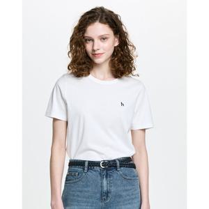 헤지스 여성 26SS 아이코닉 코튼모달 반팔 티셔츠 화이트 HSTS6B311WT