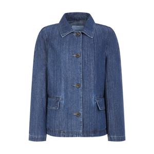 헤지스 여성 26SS 린넨 블렌디드 데님 자켓 네이비 HSJA6B306N2