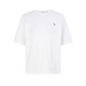 헤지스 여성 26SS 루즈핏 코튼린넨 반팔 티셔츠 아이보리 HSTS6B423IV