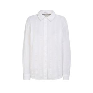 헤지스 여성 26SS 루즈핏 코튼 아사 셔츠 화이트 HSSH6BC33WT