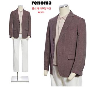 [레노마캐주얼]여름 쿨소재 린넨100 와인컬러 프리미엄 캐주얼자켓RQBJ51AAS LDA
