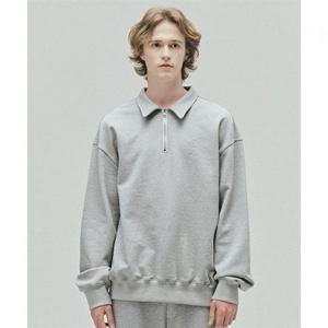 벤시몽 HALF ZIP UP OVERSIZED SWEATSHIRT - GREY 423314