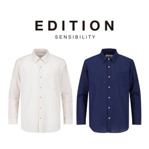 [에디션앤드지]26 SS 남성여름남방 시어서커 쿨 웨이브 솔리드 셔츠 2종 1택 NEG2WC1933 DR4