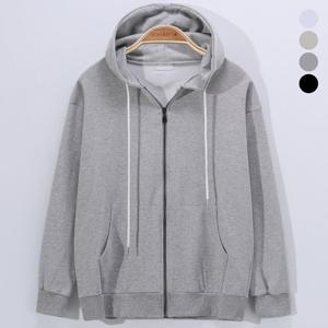 [후앙스] 남녀공용 데일리 루즈핏 무지 후드 집업 점퍼 EYHD0118