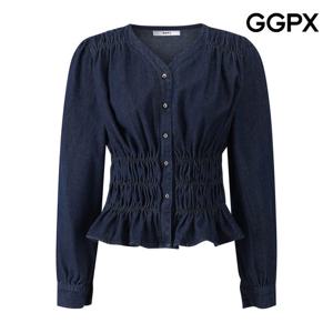 GGPX  스모크 데님 블라우스 (GQ3SH034F)