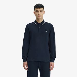 [M3636] 롱슬리브 트윈 팁 프레드페리 셔츠 - 네이비/화이트 AFPM2G93636-238