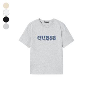 [게스(진)]남녀공용 크레파스 게스 일자로고 반팔티셔츠(MQ2K8437)