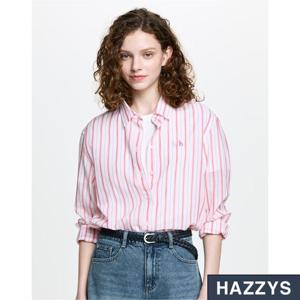 헤지스여성 HSSH6BC33 스트라이프 면 긴팔셔츠