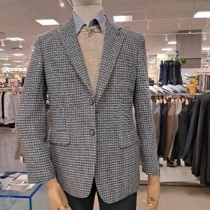 트레몰로 HC09 봄 남성 그레이 체크 자켓 TGBFF4S1431