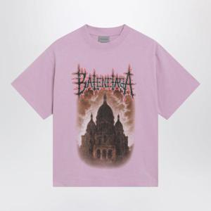 발렌시아가 반팔 티셔츠 850990TUVE4 Pink