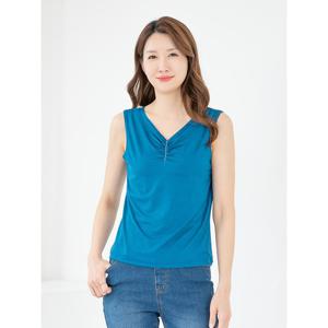 [모슬린]엄마옷 나시 티셔츠 브이넥 셔링 603FGH154 마담/중년여