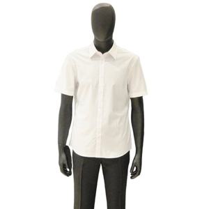 [바쏘]SS  화이트  데일리  카라 넥 기본핏 반팔와이셔츠KBGABTD61A