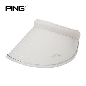 [PING] 여성 파이핑 장식 썬바이저 121F1CP054_WH