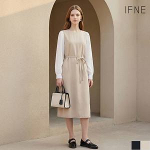 [이프네] 컬러배색 미니멀 원피스 (DN3WOP08)