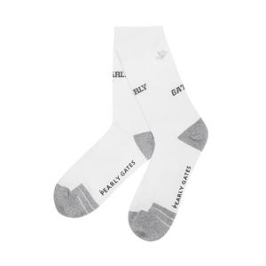 파리게이츠골프양말 PQS 511E1SC042_WH 남성 바니 배색 로고 장목 양말