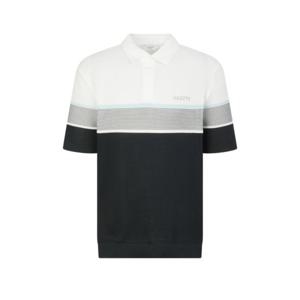 헤지스골프  그린 남성 블럭형 반팔 카라 스웨터(HUSW6B318E3)