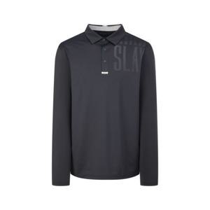 헤지스골프  블랙 남성 소매 냉감 하이브리드 티셔츠(HUTS6B312BK)