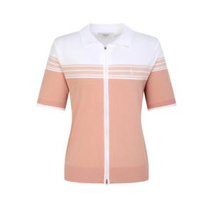 헤지스골프  코랄 여성 투웨이 반팔 니트 집업(HWSW6B314C2)