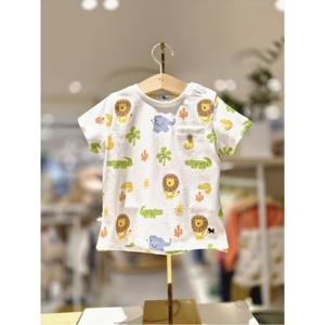 블루독베이비 10 26SS신상 (CR)정글패턴반팔티셔츠(백일돌아기옷) (4631433210)