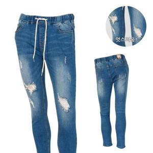 지니어스 남성 밴딩 찢청 바지 MCPJU8007F9