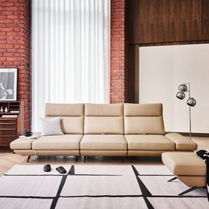 [다우닝] 프리움 3.5인 스윙 전체 천연가죽 소파