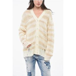 라프리마 아크네 스튜디오 디스트레스드 스트라이프 가디건 A60398 DGD