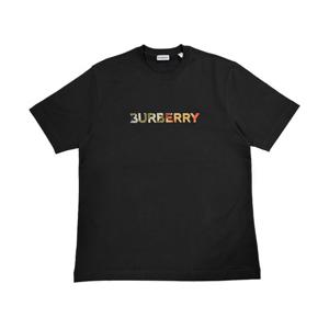 버버리 반팔티 엘리슨 81118291 자수로고 블랙