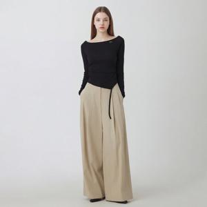 [에고이스트]리벳 장식 와이드 턱 팬츠 ES2WP360