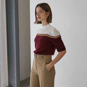 에고이스트 (23년가을상품) EN3KH764 컬러배색 볼륨 풀오버