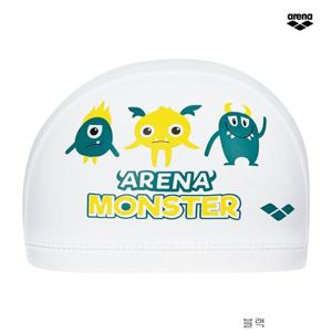 아레나 공용  몬스터즈 아동 실리코팅수모  A3AC1AL52  WHT