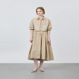 쥬크 니트 블록 재킷슬리브리스 원피스(Z251MSE001)