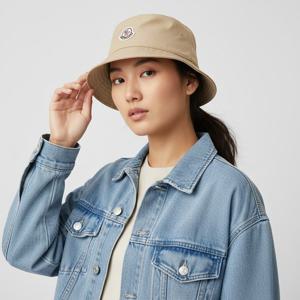 몽클레르  몽클레어 로고 패치 리버서블 여성 버킷햇  3B00022-54A1K-P27