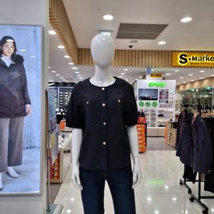 [피에이티]아우터형 라운드넥  블라우스   1M42504_US