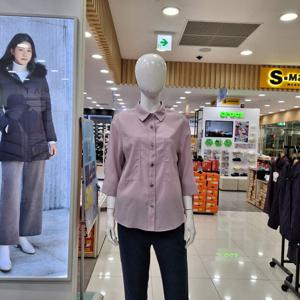 [피에이티]솔리드 폴리 블라우스 1M42517_US