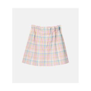 프라다 체크 개더 코튼 미니스커트 P01101398