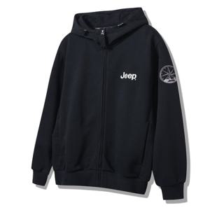 [지프]남녀공용 후드 스트링 블랙 후드집업 티셔츠(P1TZU013)