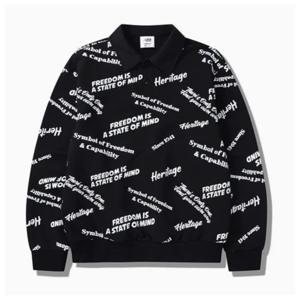 [지프]남녀공용 프린트 카라넥 맨투맨 티셔츠(P3TSU815)