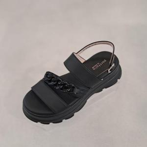 에스콰이아 HC03 빅체인 장식 후밴드 여성샌들 PFFMSD668