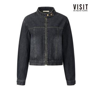 [비지트인뉴욕]바이크 워싱 데님 집업 자켓 V63JK04