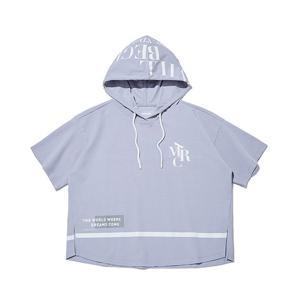 인터크루 여성 뒤판빅레터반팔후드티 ITW2TH51ADV (다크바이올렛)