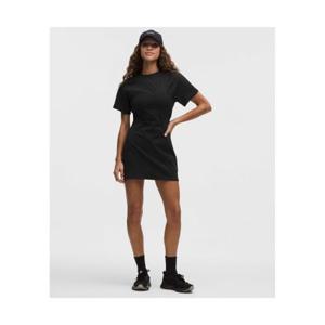 룰루레몬 LULULEMON 코튼 저지 오픈백 미니 드레스 BLK LW1FTES-0001 407893