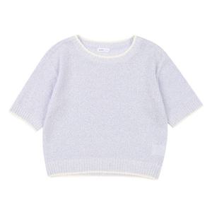 [소이]23M5051-20 4.5부 블루 크롭 니트티_SH