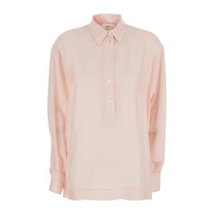 마우로그리포니 포인티드 칼라 센트럴 백 플리츠 셔츠 G1AB0018